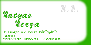 matyas merza business card